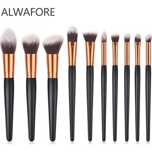 10PCS Foundation Cosmetic Eyebrow Eyeshadow Brush Makeup Brush Sets Tools