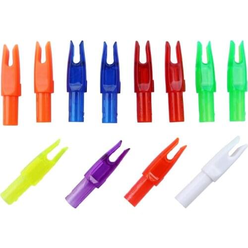 50pcs Arrow Nocks For Carbon Arrow Shaft I.D 6.2mm Plastic Arrow Tails DIY Arrow Knocks Replacement Archery Hunting shooting