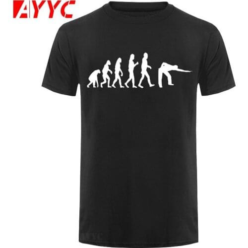 AYYC T-Shirt Tshirt Casual T Shirt Men S-3xl Evolution Billards! Gift Tshirt Top Quality Short Sleeve Tee Shirt Novelty Comical