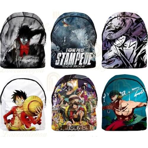 One Piece Backpacks Men Women School Bags Multi Pocket Travel Bags Teenage 3D Notebook Backpack Unisex Shoulder Bag