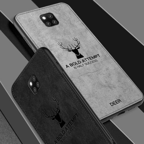 For Huawei Mate 20 Pro Case Luxury Soft Silicone+fabric Deer Protect Back Cover Case for huawei mate 20 20pro full cover shell