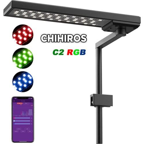 Chihiros New C2 RGB Plant Grow LED Light Mini Nano Clip Aquarium Fish Tank Lighting Bluetooth Sunrise Sunset RGB Lamp