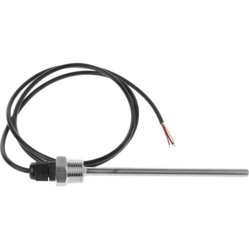 DS18B20 Digital Temperature Sensor G1/2" Thread Probe DIA=7mm 3-core Wire SUS304