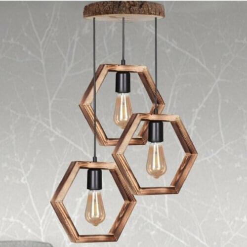 Wooden Rope 3 Piece Rustic Chandelier Lighted Stylish Retro Living Room Living Room Home Quality