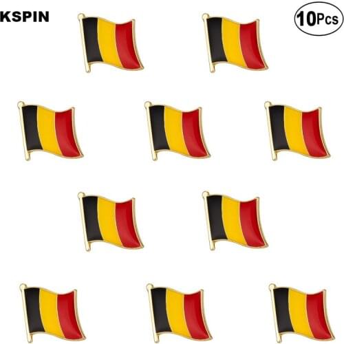 Belgium Flag Lapel Pin Flag badge Brooch Pins Badges 10Pcs a Lot