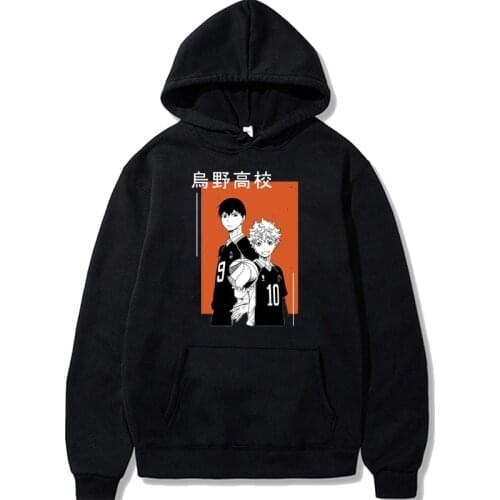 Kageyama Tobio Hinata Shoyo Print Women Hoodies Sweatshirt Anime Haikyuu Winter Warm Men Oversized Casual Streetwear Hoodies
