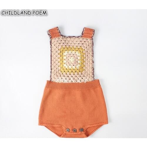 Knitted Rompers For Babies Spring Autumn Girl Baby Romper Set Infant Boys Clothes Jumpsuit Woolen Vintage Baby Clothes Overalls