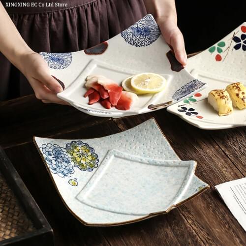 Creative 8-inch Fruit Plate Irregular Ceramic Fruit Platter Heart-shaped Multi-lattice with Lid Snacks Melon Seeds Snack Plate