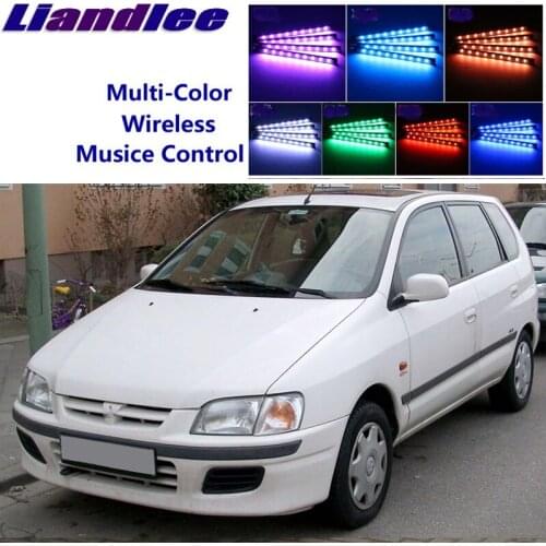 LiandLee Car Glow Interior Floor Decorative Seats Accent Ambient Neon light For Mitsubishi Space Wagon 1998~2004
