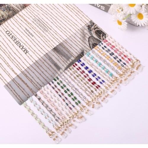 Fashion Crystal Beaded Glasses Chains Sunglasses Lanyard Necklace Eyeglasses Strap Holder Anti-lost Cord Eyewear Accessories