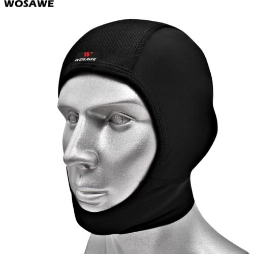 WOSAWE Mens Cycling Cap Breathable Bike Wear Running Skiing Riding Hiking Fishing Head Hat Motorcycle Helmet Inner Cap Headwear