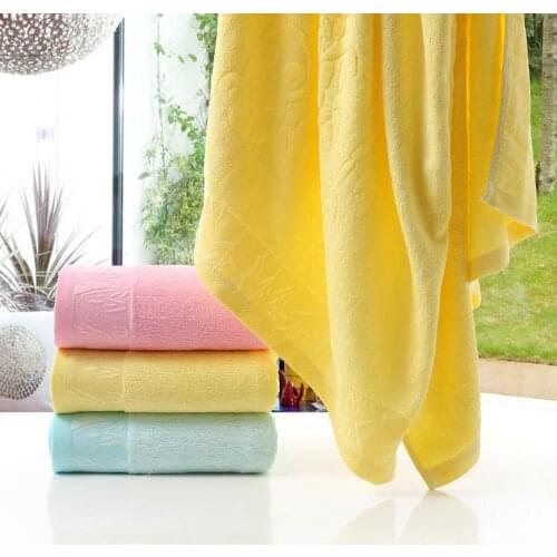 New 140x70cm (27x55") Bamboo Fiber Bath Towel Solid Pink Soft Towel Home Hotel Towels Quick Absorbency High Quality