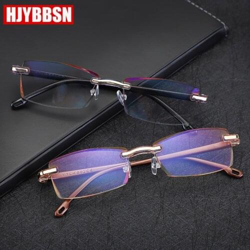 2019 Brand Anti-blue light Radiation-proof reading glasses Men Women fashion Borderless ladies womens glasses oculos