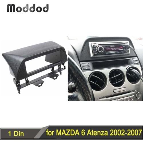 One Din CD DVD Stereo Panel for Mazda 6 Atenza 2002-2007 Fascia Radio Refitting In Dash Mount Install Kit Face Plate