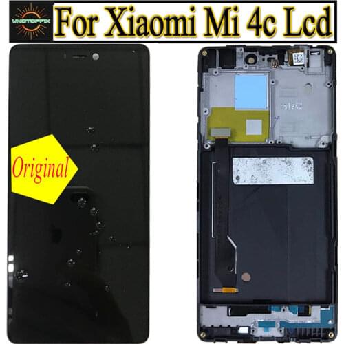 Original for Xiaomi Mi 4c mi4c LCD Display Touch Screen Digitizer mi 4c With Frame 6.21" For xiaomi mi 4c screen replacement