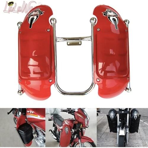 Falling Motorcycle Engine Guard Crash Bars Bumper Protector,Motorcycle Safety Bumper With Luggage Box,Protective Leg Wind shield