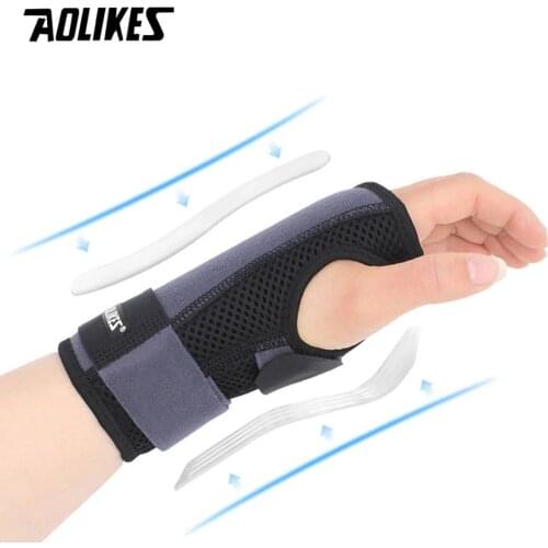 AOLIKES Adjustable Wrist Fitted Stabilizer Splint Carpal Tunnel Hand Compression Support Wrap for Wrist Injuries Pain Relief