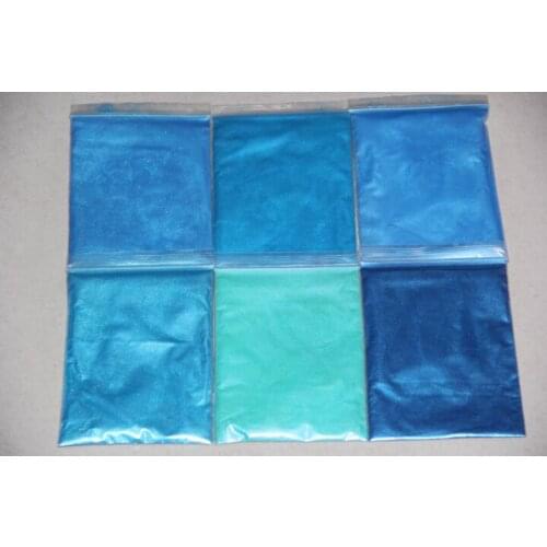 Mica powder colorant Blue Dark Blue pearl pigment 10 g each 6 colors