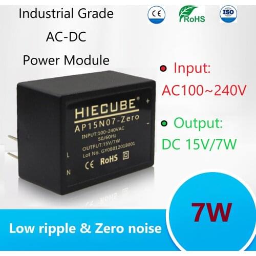 AC100~ 240V to DC7W--15V Step Down Isolated Stabilized Wide Voltage Supply Switch Regulated Power Module