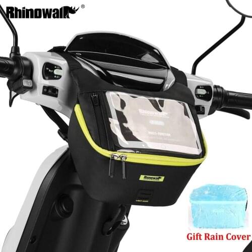 Rhinowalk 3.5L Electric Scooter Bike Handlebar Bag Waist Bag Touch Screen Phone Holder Pouch For Motorcycle Head Front Bags