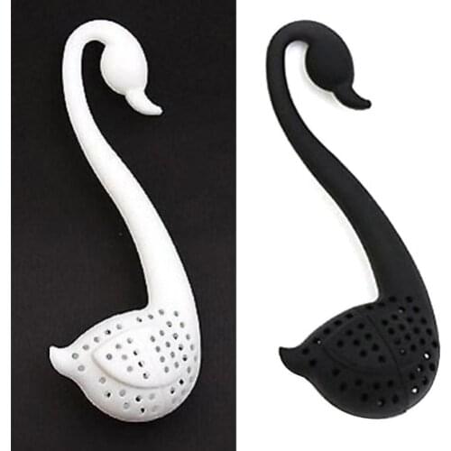 1Pc Loose Tea Infuser Strainer Creative Swan Shape Herbal Spice Filter Diffuser Tea Holder Teaware