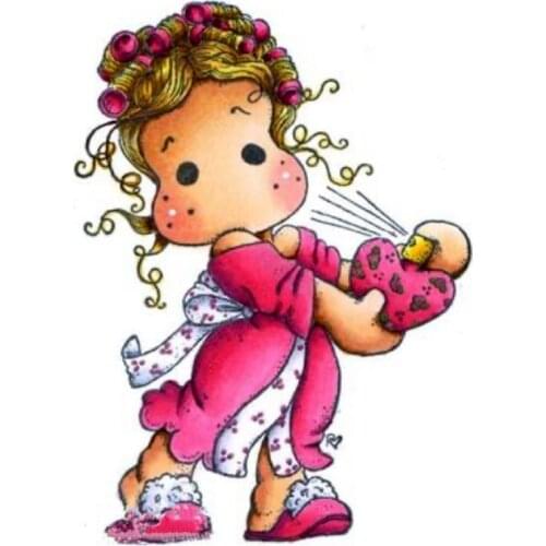 Yulan Blow-dry Girl Transparent Silicone Rubber And Metal Die Sheet Cling Scrapbooking DIY Cute Pattern Photo AlbumStamp