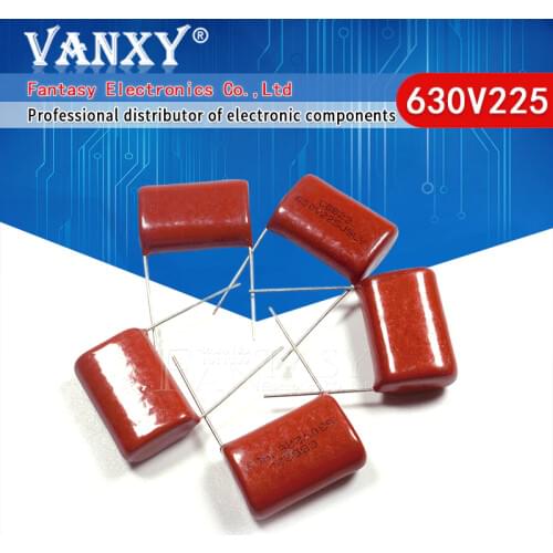 10PCS 630V225J Pitch 25MM 2.2UF 2200NF 225 630V CBB Polypropylene film capacitor