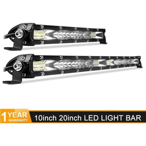 2pcs10inch 20inch led light bar Combo beam Driving Lights led Work Light for Jeep offroad Trucks Tractor Car Styling 12V 24V