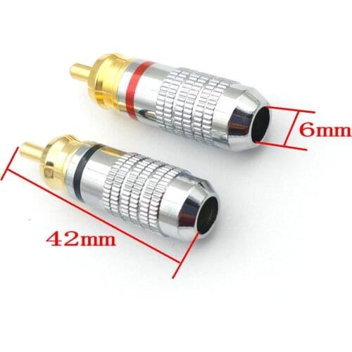 4pcs high quality copper RCA plug Audio Female ADAPTER soldering connector