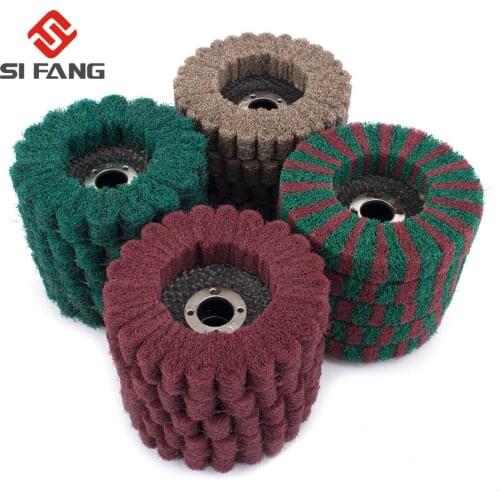 4Pcs 4" 100mm Nylon Fiber Flap Disc Polishing Wheel Buffing Pad for Angle Grinder