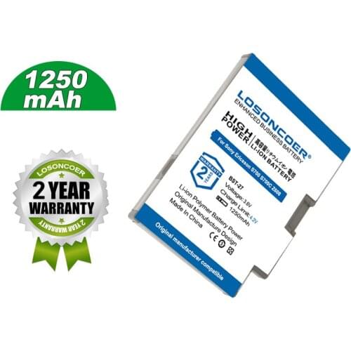 LOSONCOER Battery 1250mAh BST-27 Battery For Sony Ericsson S700 S700C S710A Z600 Z608 S700i Z608c Battery