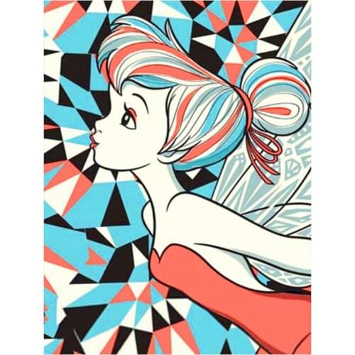 Girl Diy Diamond Embroidery Cartoon Picture of Rhinestone Home Decor Paint By Numbers Handmade Christmas Diamond MosaicZP-1343