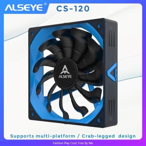 ALSEYE Computer Fan Cooler PWM 4pin 120mm PC Fan for CPU Cooler / Radiator / PC Case, 12V 500-2000RPM Silent Cooling Fans