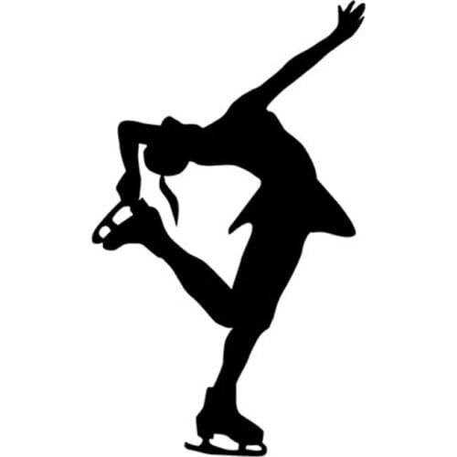 Car Sticker Modern Figure Skating Winter Roadster Sticker Ice Dance Pose PVC Decal 9*15 Cm