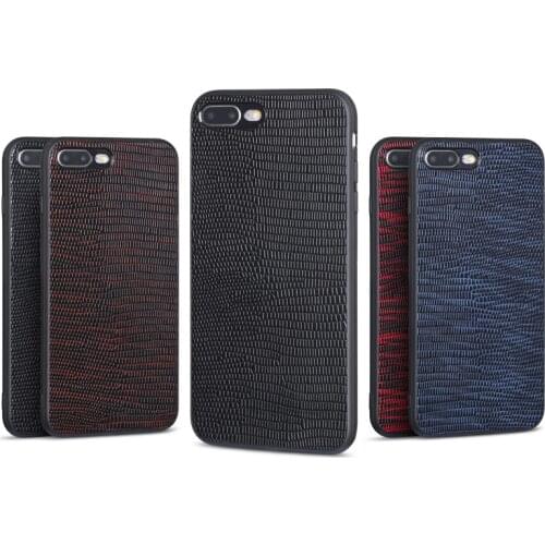 For iPhone X XS Max XR 6 6S 7 8 Plus case Lizard texture all-inclusive Ultra slim shock-resistant back cover phone housing