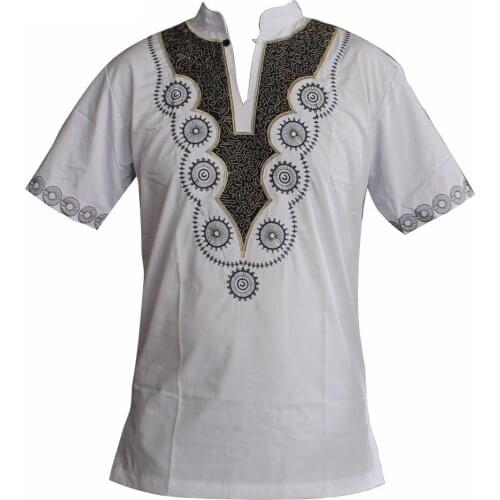 Dashiki Embroidered African clothes Tribal Ethnic Succunct Top Ankara Mans tops Muslim T-Shirts одежда для мужчин