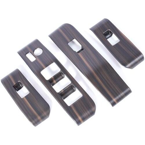 For Toyota Highlander XU70 2021 2022 New Product 4PCS ABS Mahogany Glass Upgrade Control Panel Decorative Cover Accessories