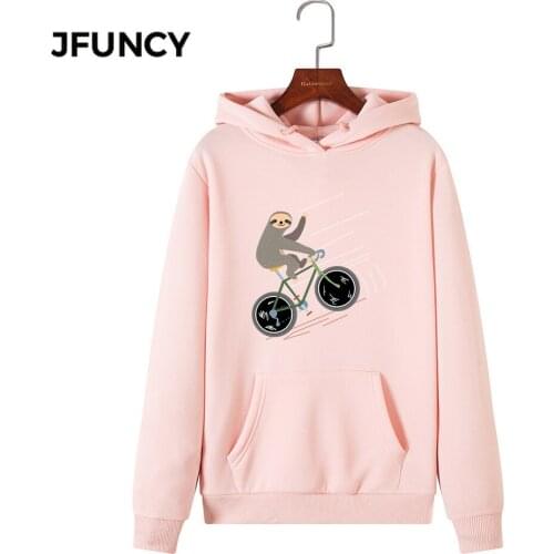JFUNCY 2020 New Print Women Hoodie Long Sleeve Autumn Pullover Female Hooded Sweatshirt Woman Casual Hoodies Sportwear