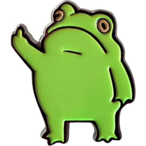 Metal Cartoon Frog Enamel Pin Cute Animal Badge Jewelry Accessories Paint Brooch for Bags Clothes Decoration