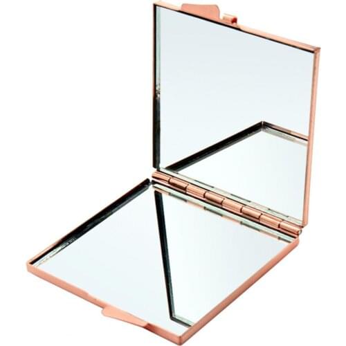 Mini Makeup Mirror Portable Handheld Cat Head Love Heart Round Square Cartoon Shape Double Sided Folding Cosmetic Mirror Tool