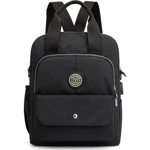 Fashion Women Backpack USB Charge School Bags For Girls Capacity Casual Bookbags Multifunction Waterproof Laptop Female Backpack