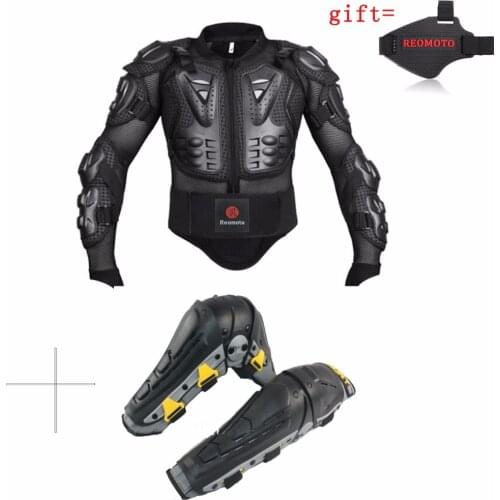 Motorcycle jacket motocross body armor motorbike kneepads knee protector