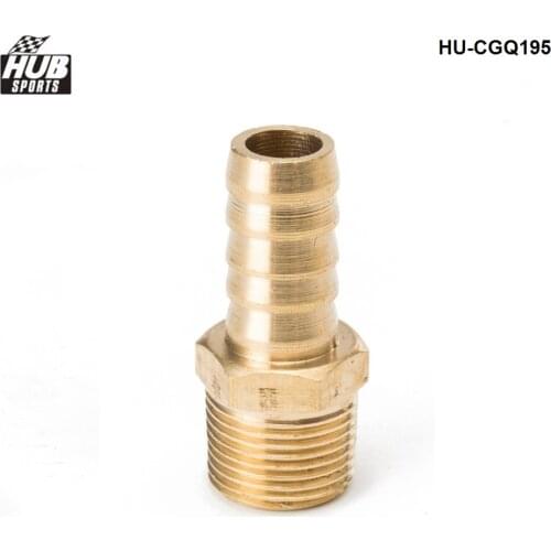 Male Straight Barb 1/2" Hose ID - 3/8" NPT Male Brass Fitting For Turbo Fuel pump/Oil cooler For Ford HU-CGQ195