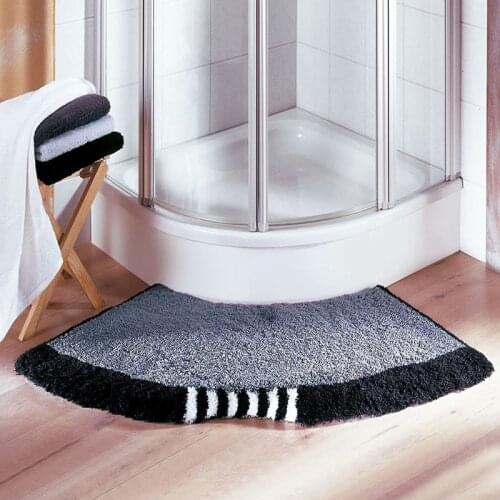 Soft Fluffy Fan-shaped Carpet Anti-Skid Bath Mat For Shower Room Absorbent Bathroom Kitchen Rug Floor Doormat Household Foot Pad