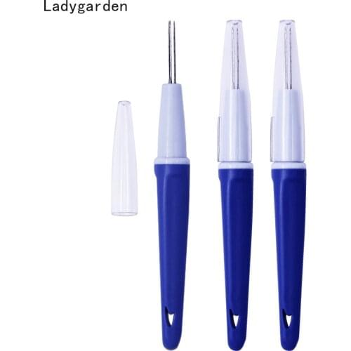 3PCS Wool Felting Stainless Steel Needles Felt Tool Kit 3 Needle Pen DIY Three-needle Combination Sewing Tool Set DIY Craft Tool