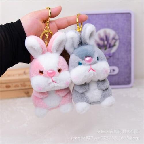 20cm new Cute Creative happy bear with sweat Pendant Plush High Quality chain Soothing doll christmase interesting couple gift