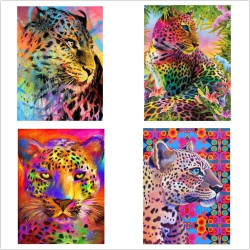 Dpsprue Full Square/Round Drill 5D DIY Diamond Painting "Leopard animal" 3D Embroidery Cross Stitch 5D Home Decor Christmas Gift