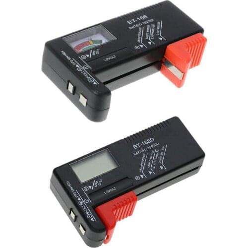 BT168 Portable Universal Digital Battery Tester Volt Checker For AA AAA 9V Button Multiple Size Battery Tester Checker