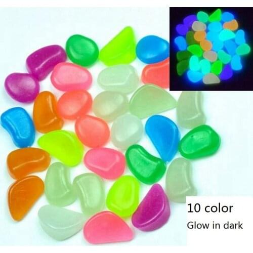 4kg about 1200 Pieces Glow In The Dark Stone Pebbles Rock for Fish Tank Aquarium Garden Multi Color Fluorescence Stones Luminous