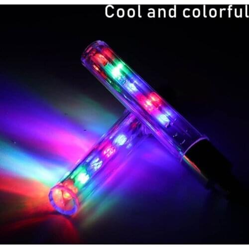 1Pair Bicycle Valve Light Bike Valve Lamp Tire Caps LED Lamps Flash Tyre Valve Caps Light Bike Accessories